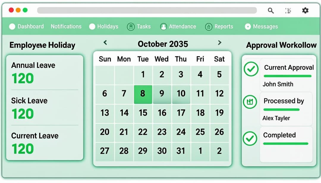 Attendance UI - 3Boxes HRMS